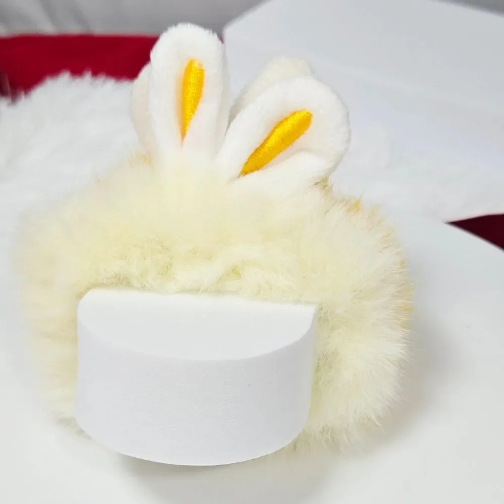 Fluffy Bunny Ear Hair Ties Faux Fur Rabbit Ponytail Holders Easter Scrunchies 2